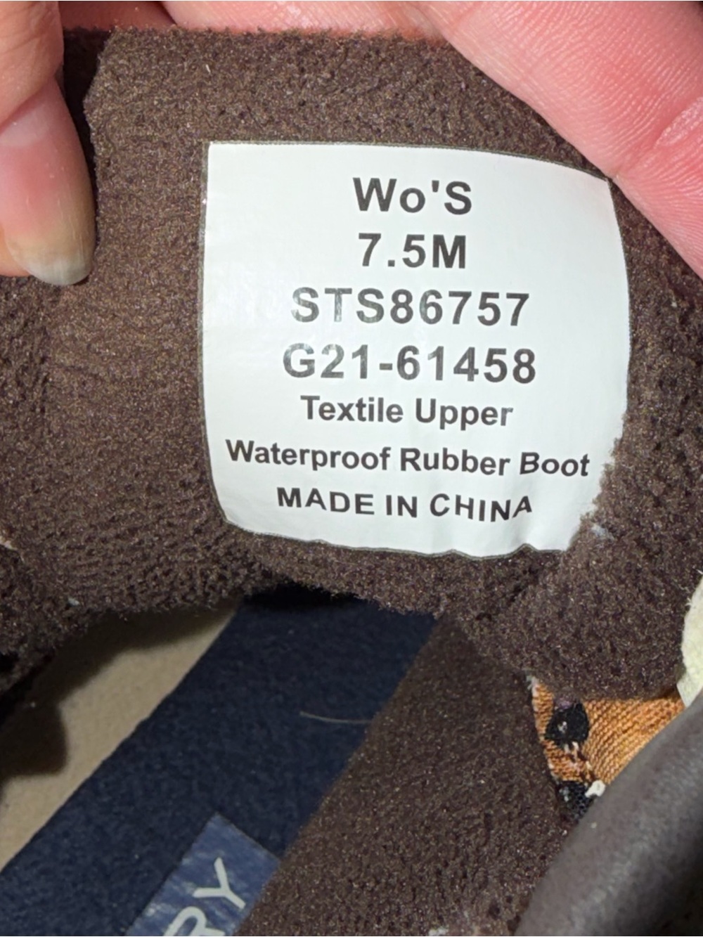 Women's size 7.5 winter rain waterproof boots Sperry Leopard-Print Duck Boots - Picture 7 of 8